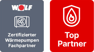 Icon Zertifizierter Wärmepumpen Fachpartner und TOP Partner der Firma Wolf